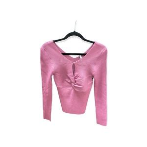 Icon apparel NWT medium cable knit pink sweater “basics”